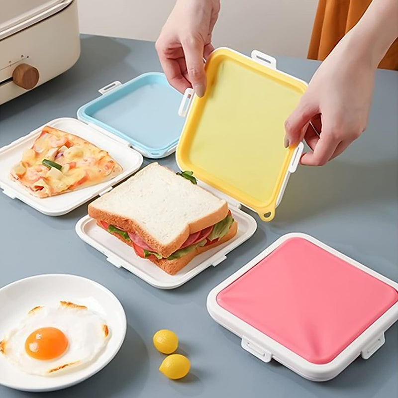 Square Plastic Sandwich Containers Lunch Box - Home Essentials Store Retail