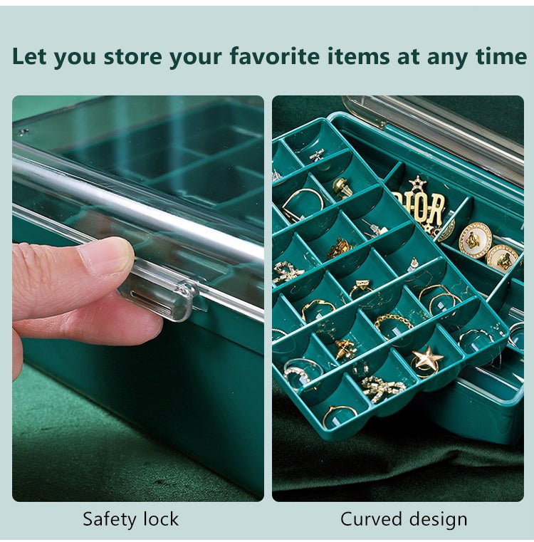 Three-Layer Jewelry Storage Box - Home Essentials Store Retail
