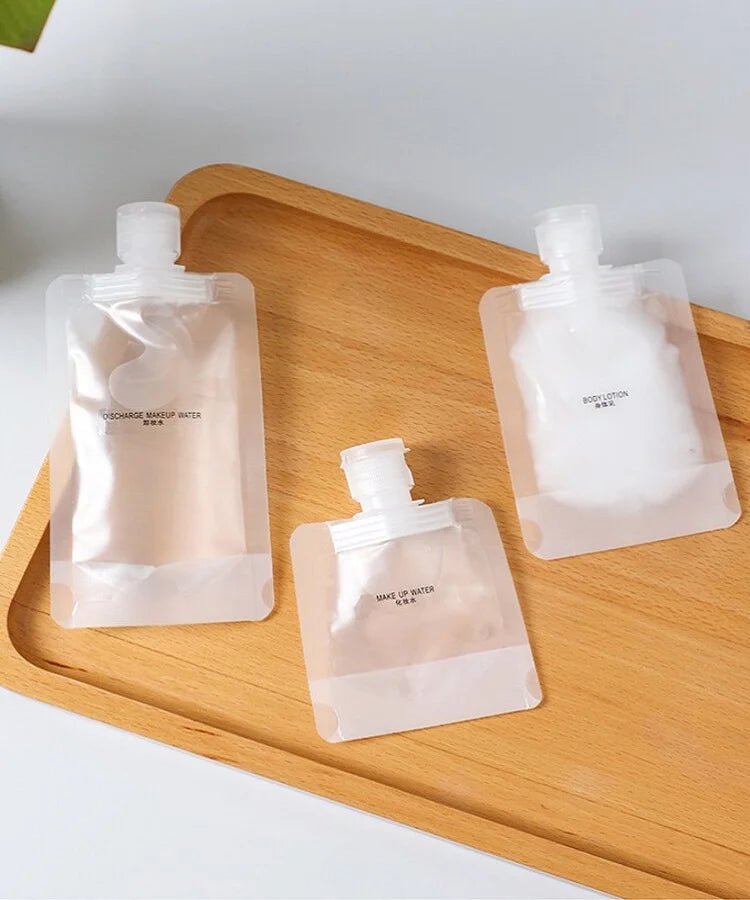 Travel Refillable Empty Squeeze Pouch 30 ml, 50 ml & 100 ml - Home Essentials Store