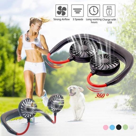 USB Rechargeable Sports Fan With LED Light - Home Essentials Store Retail