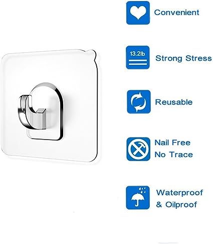Waterproof L Shape wall Hook - Home Essentials Store Retail