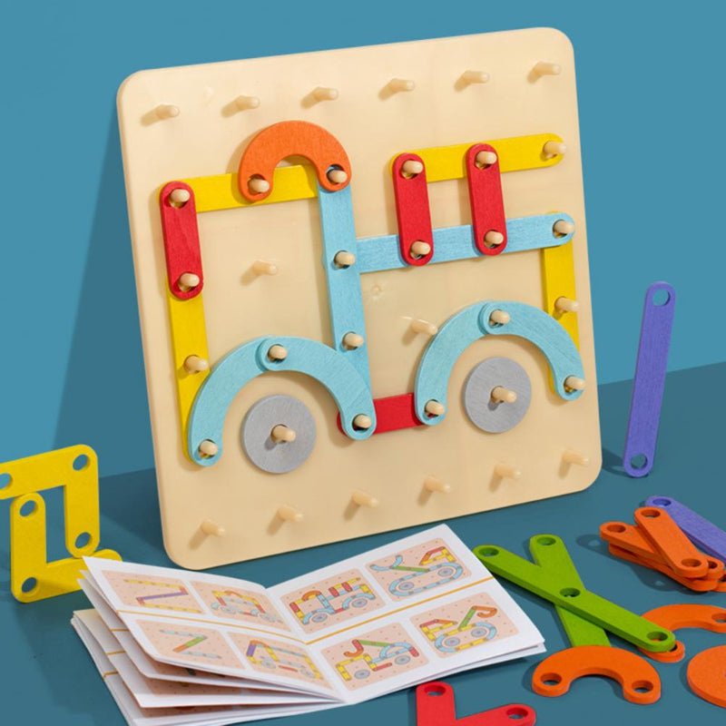 Wooden Alphabet Construction Puzzle Toy - Home Essentials Store Retail