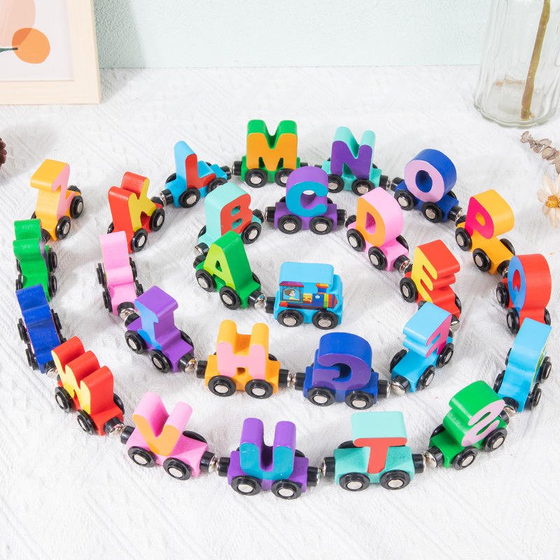 Wooden Magnetic Learning Train For Kids - Home Essentials Store Retail